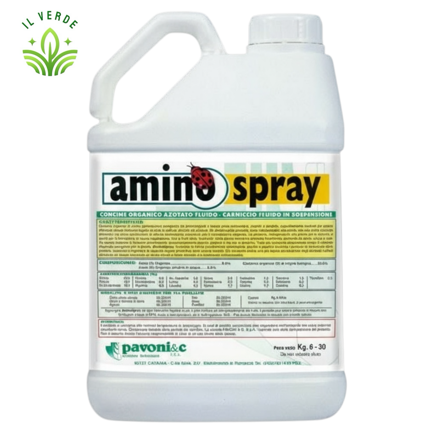 AMINOSPRAY Concime Organico Azotato Epitelio Animale Idrolizzato 6lt